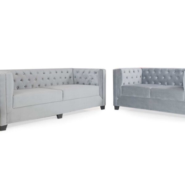 Urban Comfort | Bellevue Tufted 3+2 Sofa Set, Gray