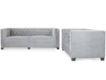 Urban Comfort | Bellevue Tufted 3+2 Sofa Set, Gray - Image 3