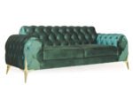 Emerald Gem | Chesterfield 3+2 Sofa Set, Green Velvet - Image 4