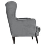 Modern Elegance | Skyline Wingback Armchair, Slate Gray - Image 4