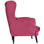 Blush Serenity | Reverie High-Back Wing Chair, Rose Pink - Image 4