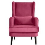 Blush Serenity | Reverie High-Back Wing Chair, Rose Pink